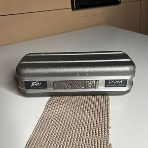 Peavey PVM Microphone Hard Shell Carrying Case Silver Made in USA Vintage
